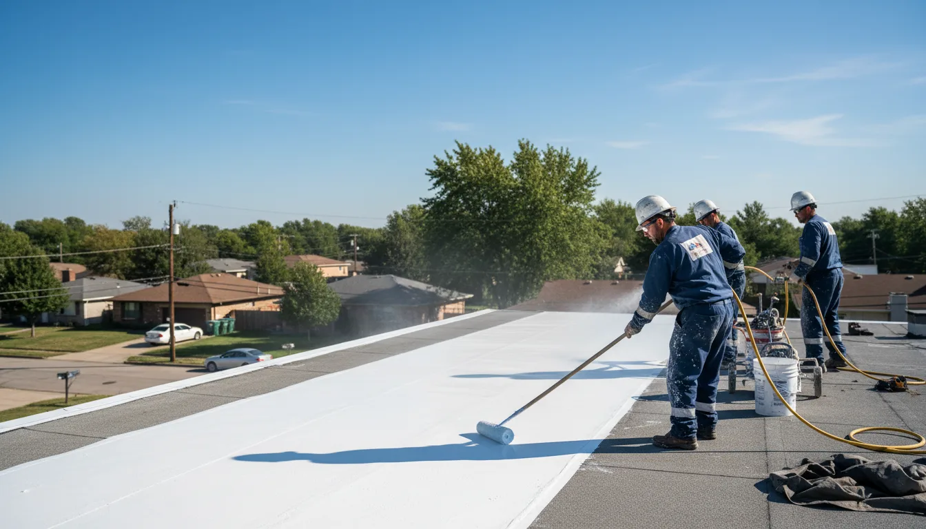 Commercial roof coating in Leo, IN near me